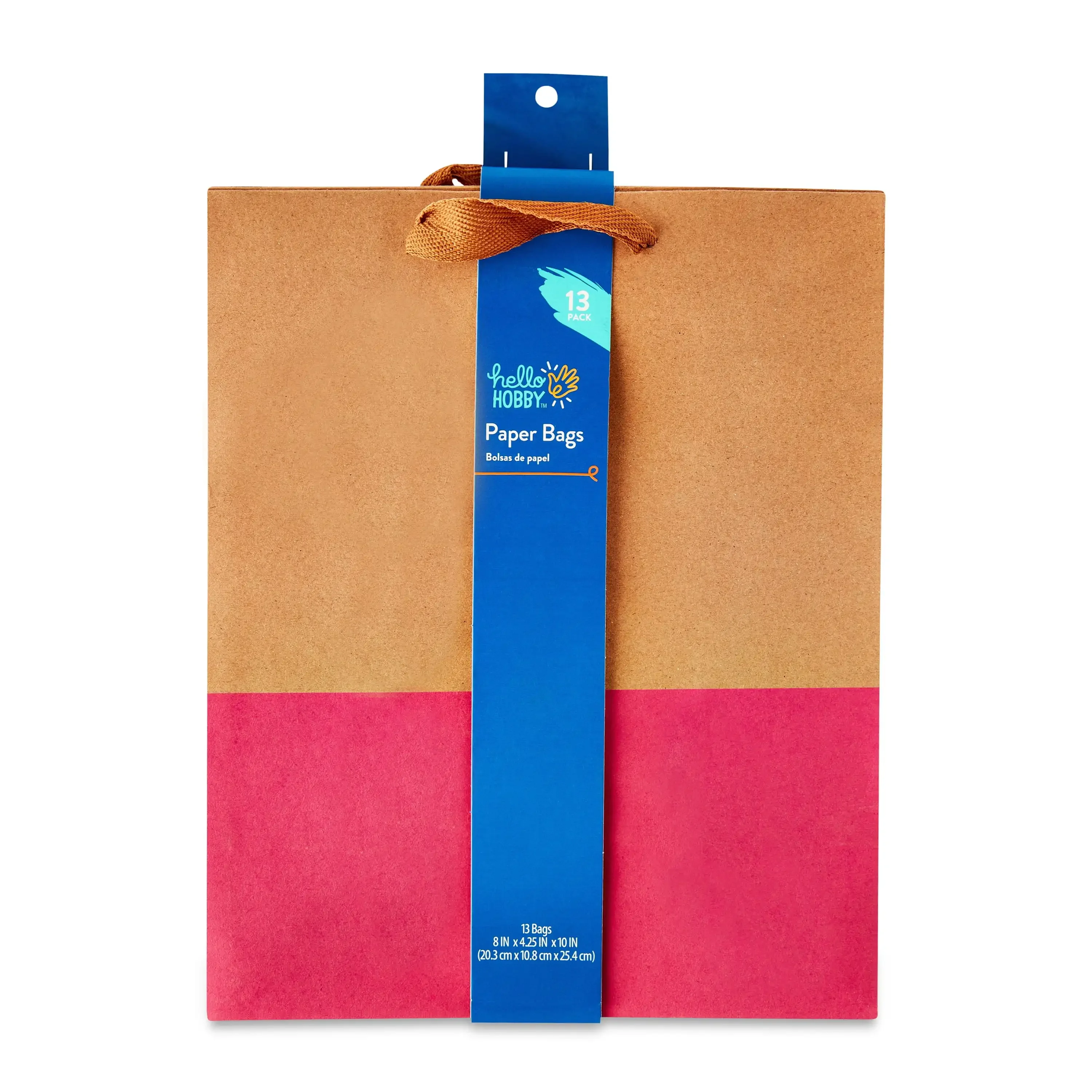 أكياس ورق كبيرة بألوان كرافت، مقاس 8 × 10 بوصة، و13 قطعة