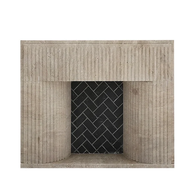 Chimenea de piedra de cueva de estilo Vintage, muebles antiguos para sala de estar, mueble decorativo para chimenea de piedra