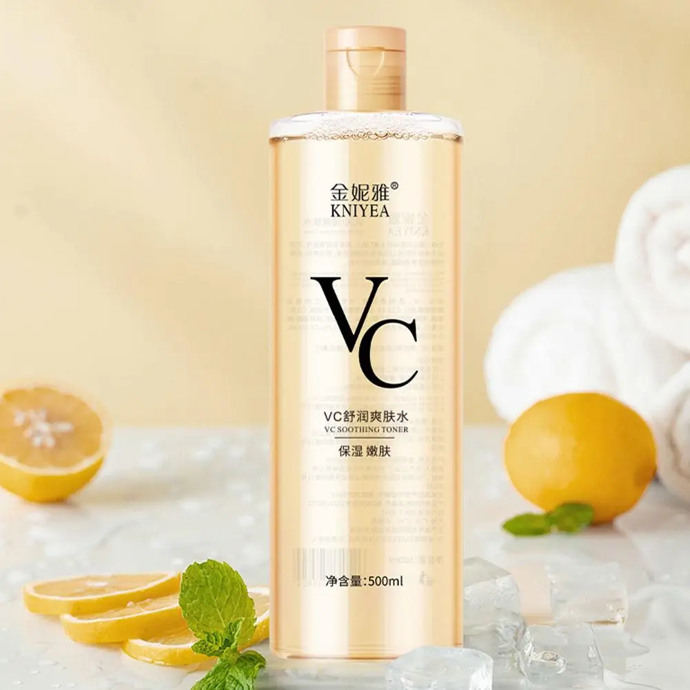 500ml Vitamin C Toner Hydrating Softening Moisturizing Balance Makeup Care Pre-makeup & Water Tool Face Oil Refreshing Loti A3Z9