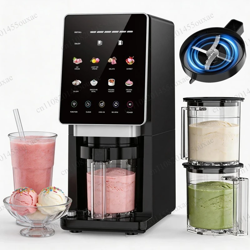 Multifunctional Slushy Making Machine 8 Modes Touch Control Digital Panel Frozen Beverage Maker For Ice Cream & Cold Juice