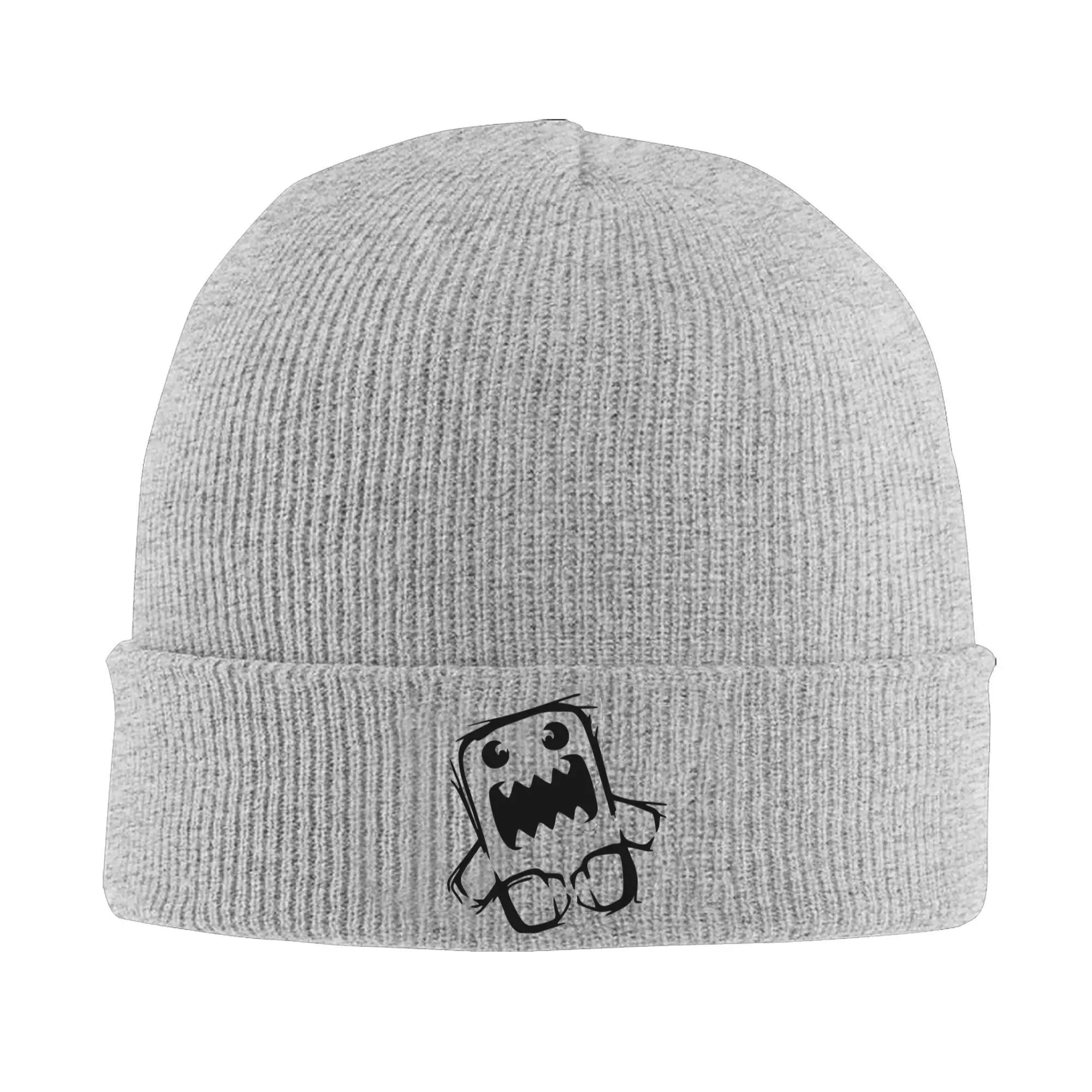 JDM Domo Kun Shock Face Rib Knit Cuffed Beanie For Men Women  Winter Skullies Knitted Caps