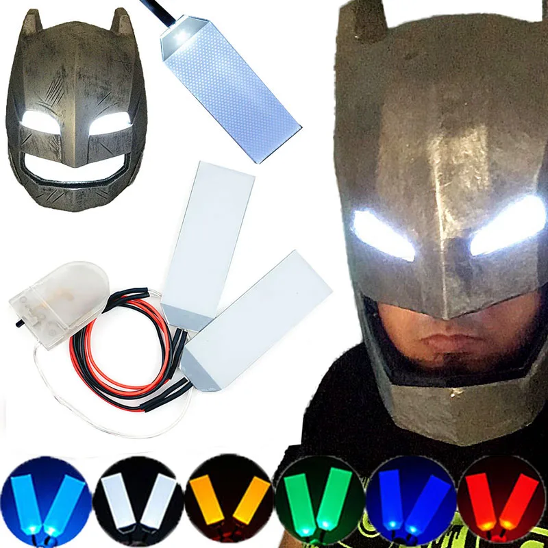 Halloween diy led luz olhos kits para bruce capacete cosplay brilho olhos modificado máscara cos acessórios cr2032 duro