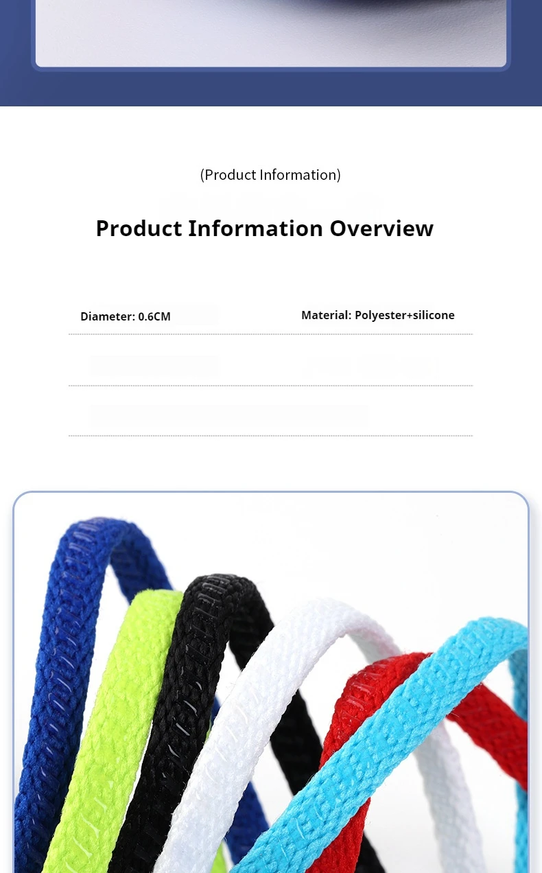1 Paar rutschfeste Silikon-Seil-Schnürsenkel, rutschfeste, flache, doppelseitige Schnürsenkel für Turnschuhe, Tennis- und Fußballschuhe, Zubehör – Detail 8