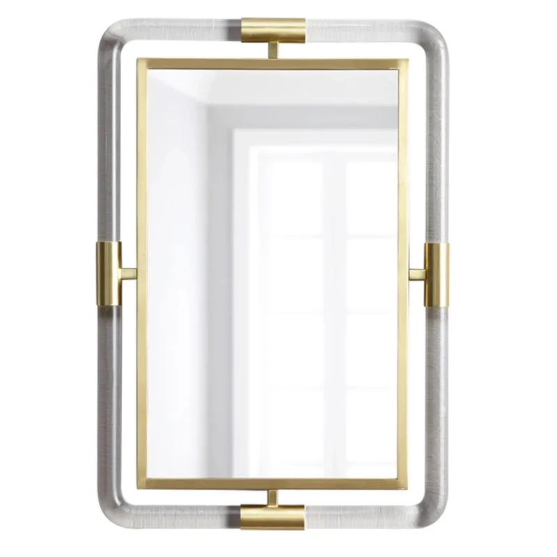 

Зеркало для ванной комнаты, акриловое косметическое зеркало из нержавеющей стали, украшение для крыльца, постмодернистское украшение стены