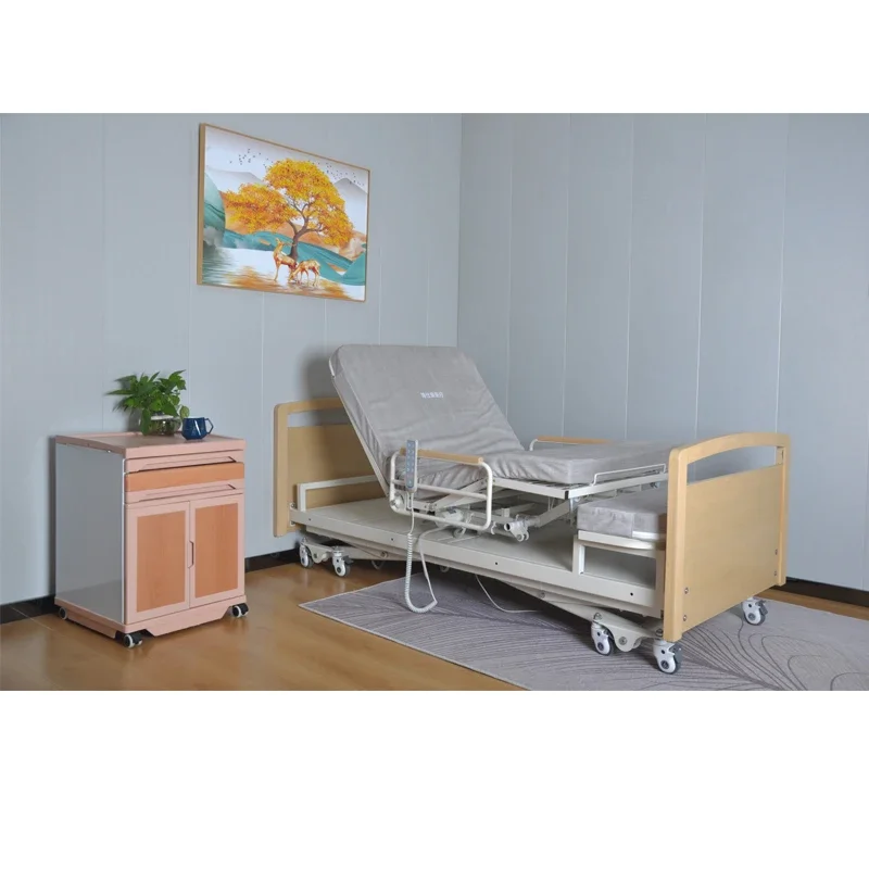 Rotating Nursing Multi-Functional Automatic Home The Elderly Solid Wood Timing Turn-Over Bed Paralysis