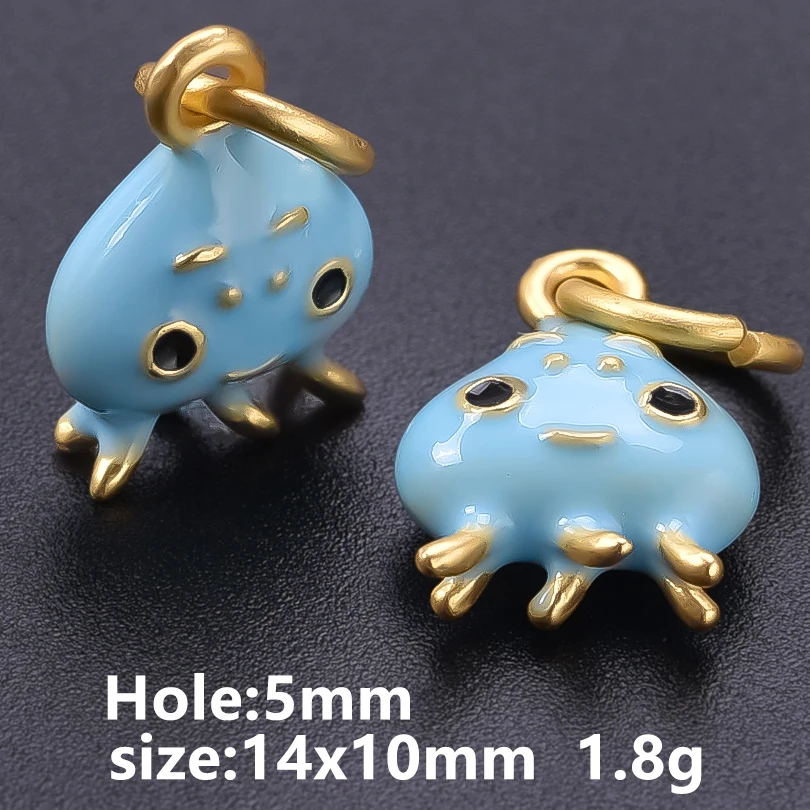 6 Stück Metall-Anhänger der Tier-Serie: Ente, Delfin, Giraffe, Hase, handgefertigt, zum Selbergestalten, personalisierbar, für Herren- und Damen-Halsketten, Schmuck. – Detail 10