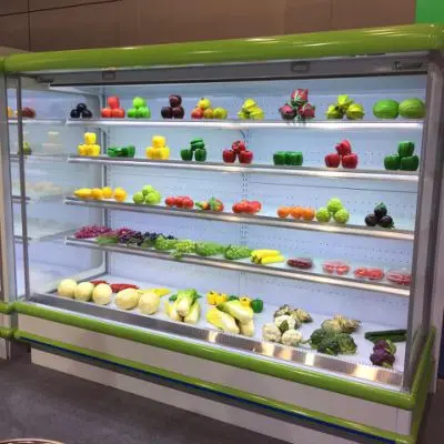 Supermarket Plug-in Open Type Multideck Display Cabinet Refrigerator for Vegetables and Fruits Storage