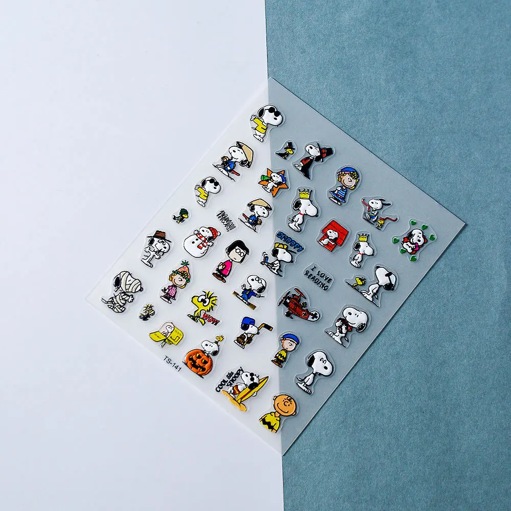 Snoopy Cartoon Nail Stickers Animation Nail Art Decoration Cute Waterproof Stickers Nail Art Decals