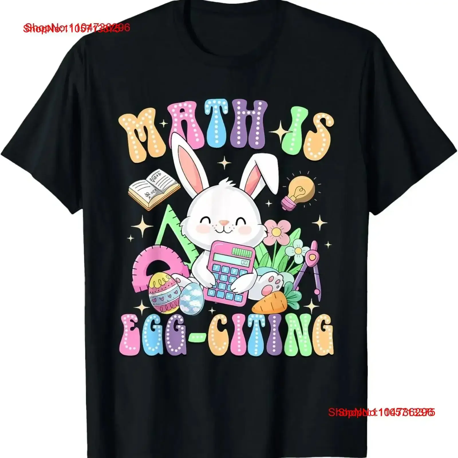 Math Is Egg citing Easter Day Teacher Mathematics T Shirt vintage Washed homme graphic Stretched designer clothes Slightly