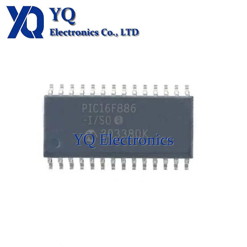 10PCS/lot New OriginaI PIC16F886-I/SO PIC16F886 SMT SOP-28 8 micro 16 bit 14KB flash memory