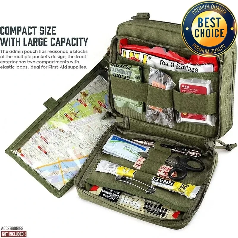 전술 MOLLE 잡화 가방 보관 야외 휴대용 응급 처치 키트, 대형 의료 키트, 다기능 키트, 사냥 캠핑 하이킹용