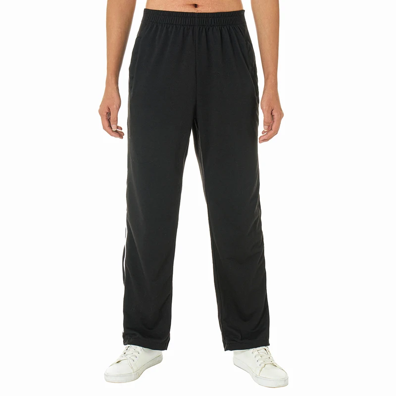 

Mens Track Pants Elastic Waist Zip up Trousers Casual Athletic Pants Wide Leg Sweatpants Joggers with Pockets