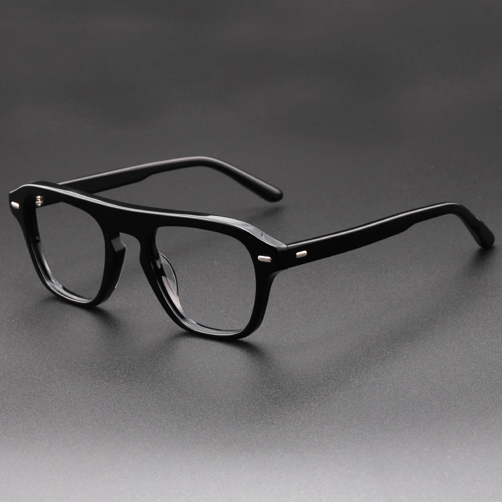 

Fake Glasses Men Women Clear Lens Luxury Brand Vintage Handmake Acetete Frame Trendy Optical Myopia Hyperopia Eyeglasses Frame