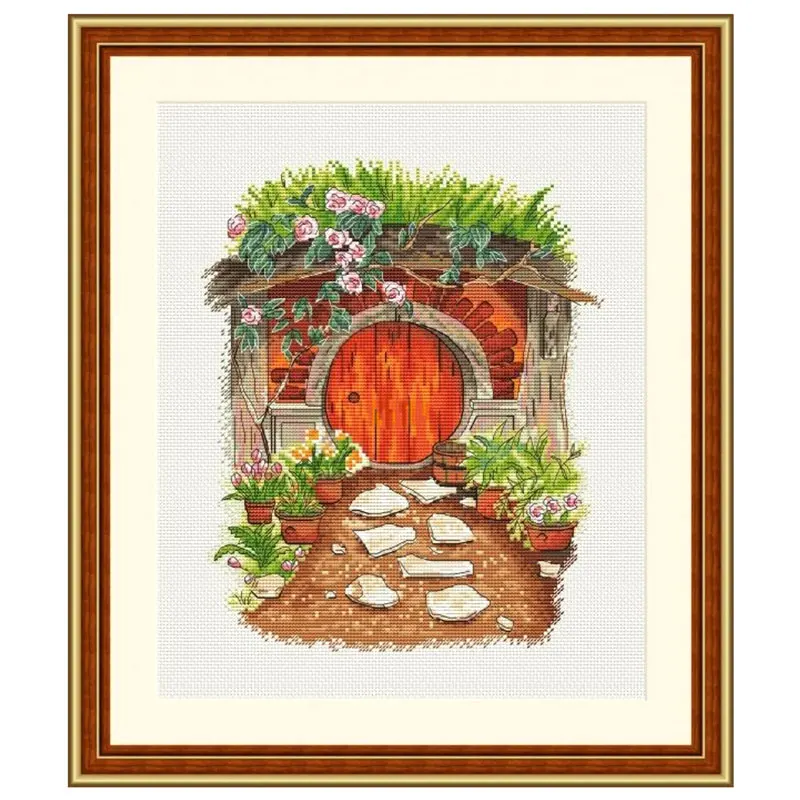 Fishxx Cross Stitch Kit Pastoral New C1659 Fairy Cottage Precision Printing