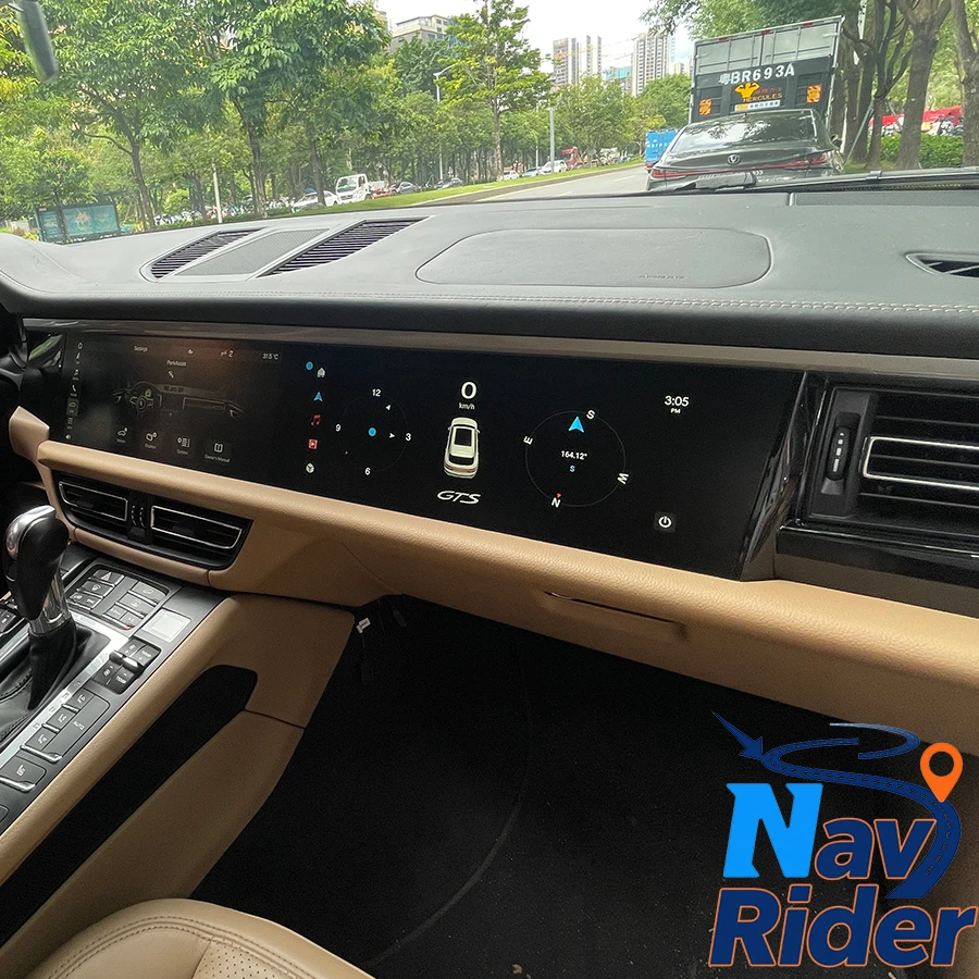 Stereo Car Radio GPS Carplay Multimedia Player For Porsche Macan 2018-2024 Upgraded Interactive Dual Screen PCM 5.0