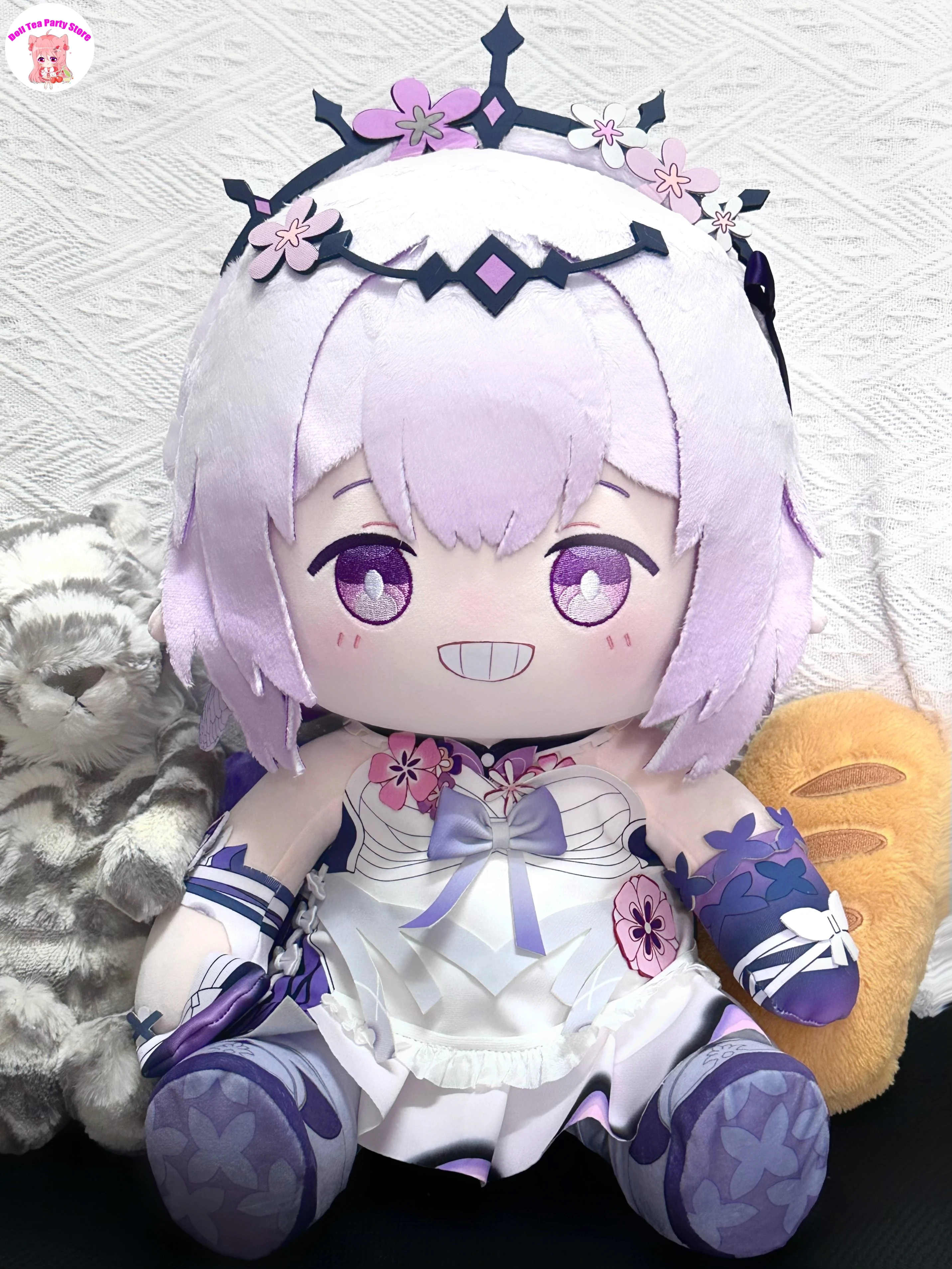 

40cm Castorice Plush Cotton Doll Body Anime Honkai: Star Rail Cartoon Pillow Dress Up Toy Cosplay Sitting Posture Dolls Present