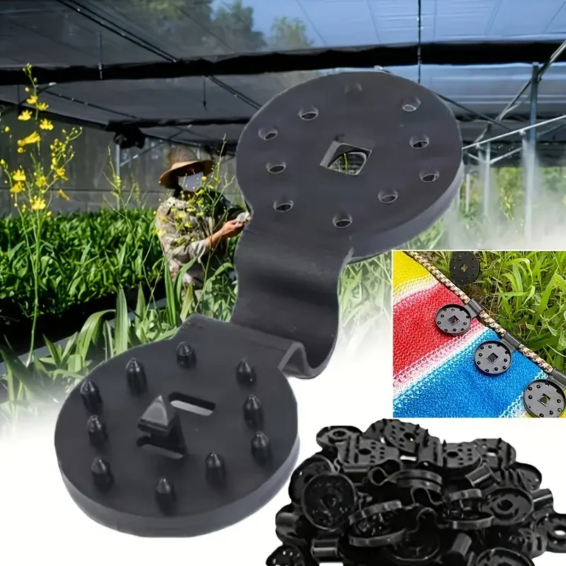 50/100 Pack Shade Cloth Clips Round Plastic Sun Shade Net Clip Heavy Duty Lock Grip for Anti Bird Netting Gardening Shade Cloth