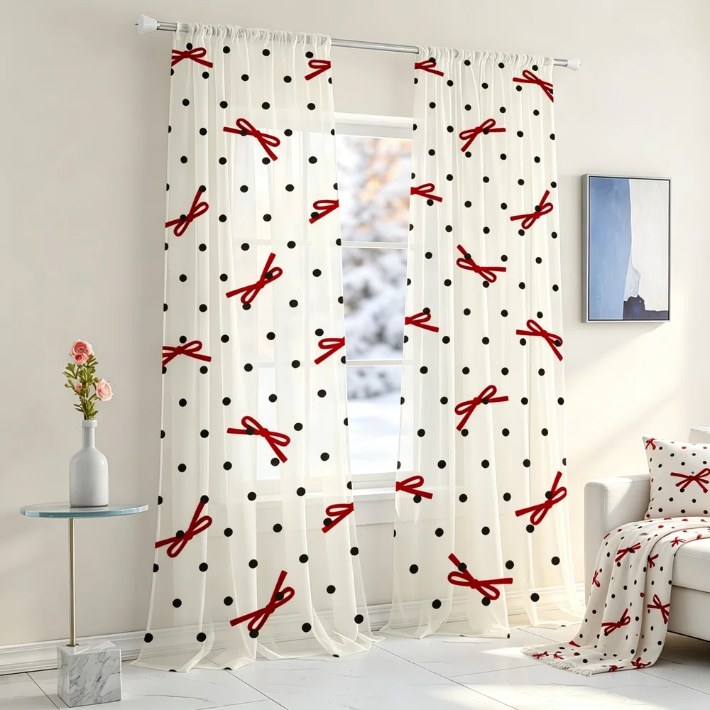 2PCS Christmas Curtains, Black - огляд і ціна Curtain Rods
