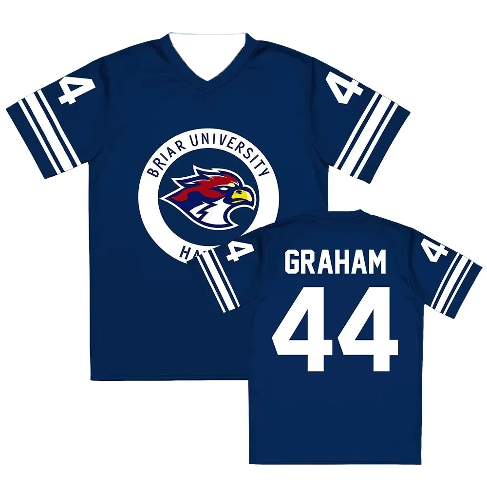 Unisex Streetwear V-neck T-shirt 3D Print Off Campus Briar University Jersey Graham 44 22 DI LAURENTIS 66 Tucker46 T-Shirt