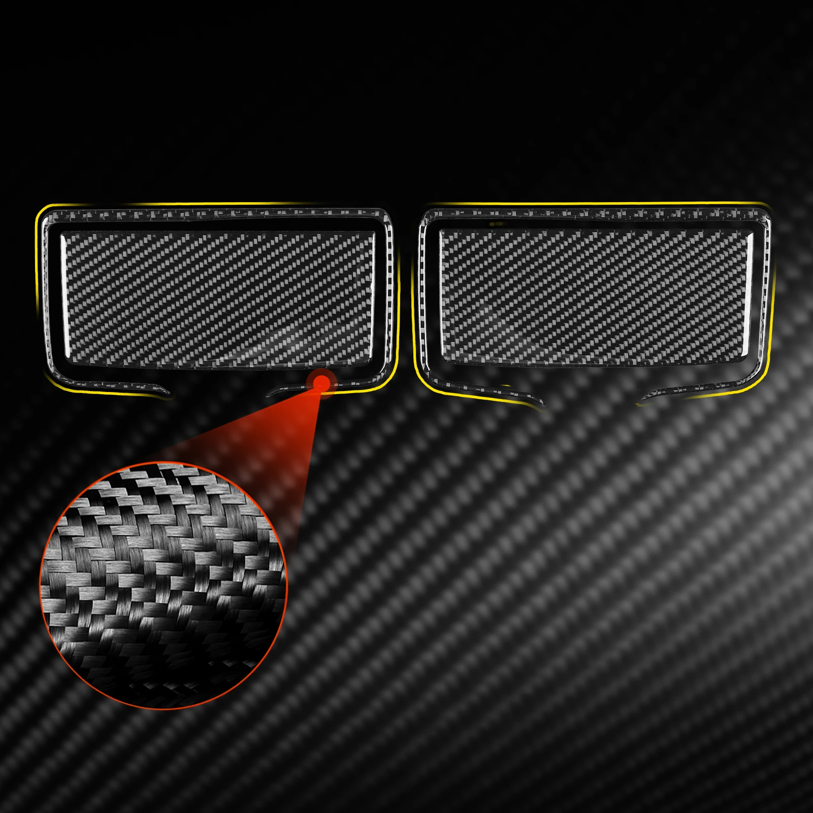For Ford F-150 Raptor 2009-2014 Car Interior Trim Accessories Real Soft Carbon Fiber Stickers Vanity Mirror Frame
