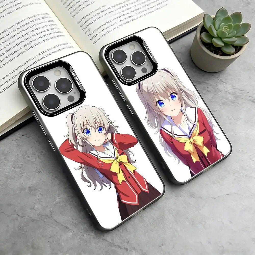 

C-Charlotte Phone Case For iPhone 17,16,15,14,13,12,11 Plus,Pro Max,XS,Colorful Silver Black Cover
