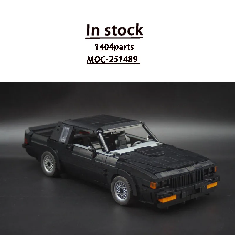 

MOC-251489 Classic 1990s Sports Black Supercar Racing Building Block Model 1404 Parts Boys Children Birthday Christmas Toy Gift