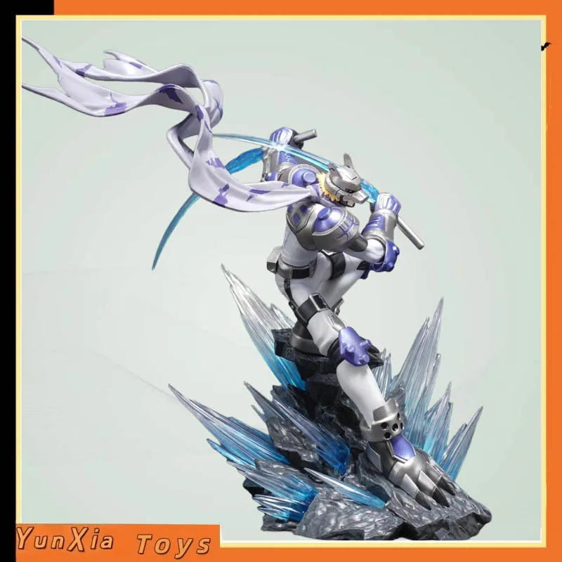 

Anime Digimon GK Figure Wolfmon (Lobomon) Ten Legendary Warriors Light Element Collectible Statue Model Ornament Desk Decor Gift