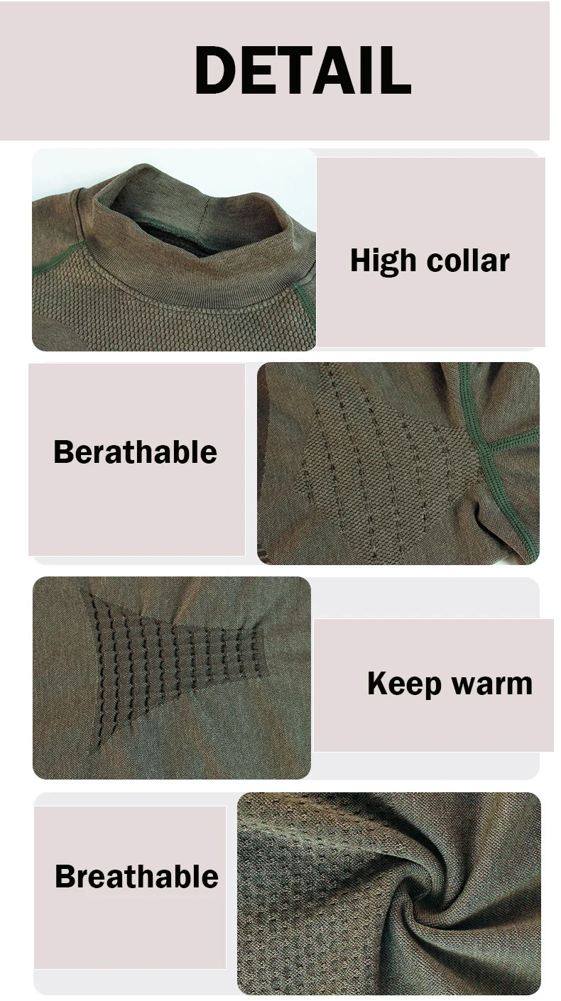 GOEXPLORE 冬用サーマル下着セット メンズ レディース スキー ベースレイヤー 速乾性 スポーツウェア