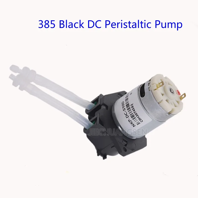 

6-12V 385 Black DC Peristaltic Pump Metering Pump Self-priming Pump Pumping Aquarium Pump Hose Pump Low noise and high torque