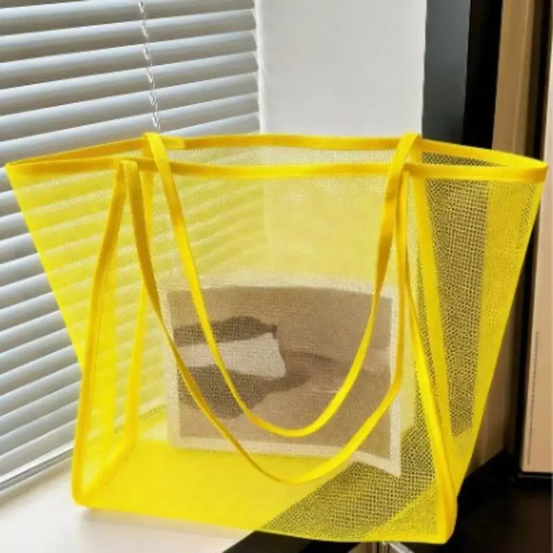 Leichte, atmungsaktive, schnell trocknende Reisetasche aus Mesh für Strandreisen, Outdoor-Aktivitäten, Aufbewahrung von Handtüchern und Spielzeug. – Detail 6