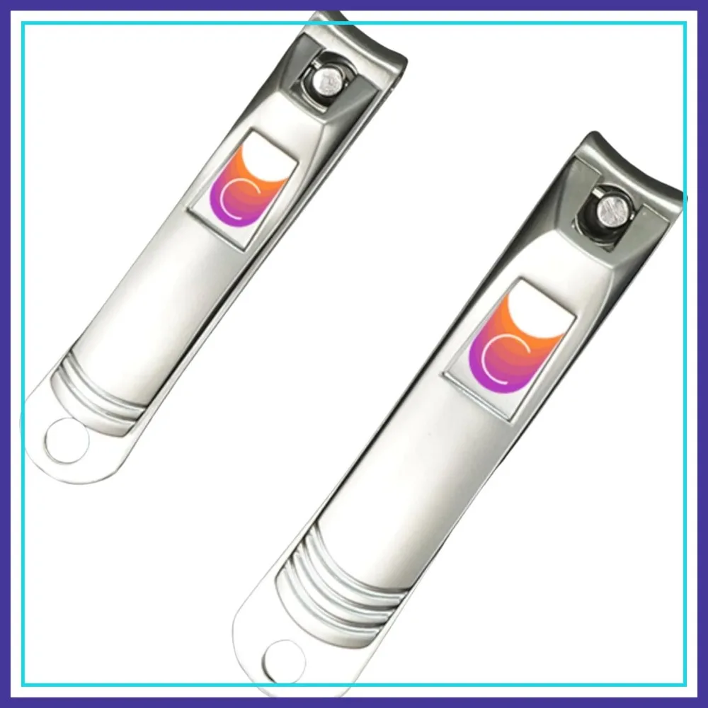 

2 Pcs Nail Clipper Set - Stainless Steel Fingernail & Toenail Clippers with Travel Case, Ultra Sharp for Thick Nails