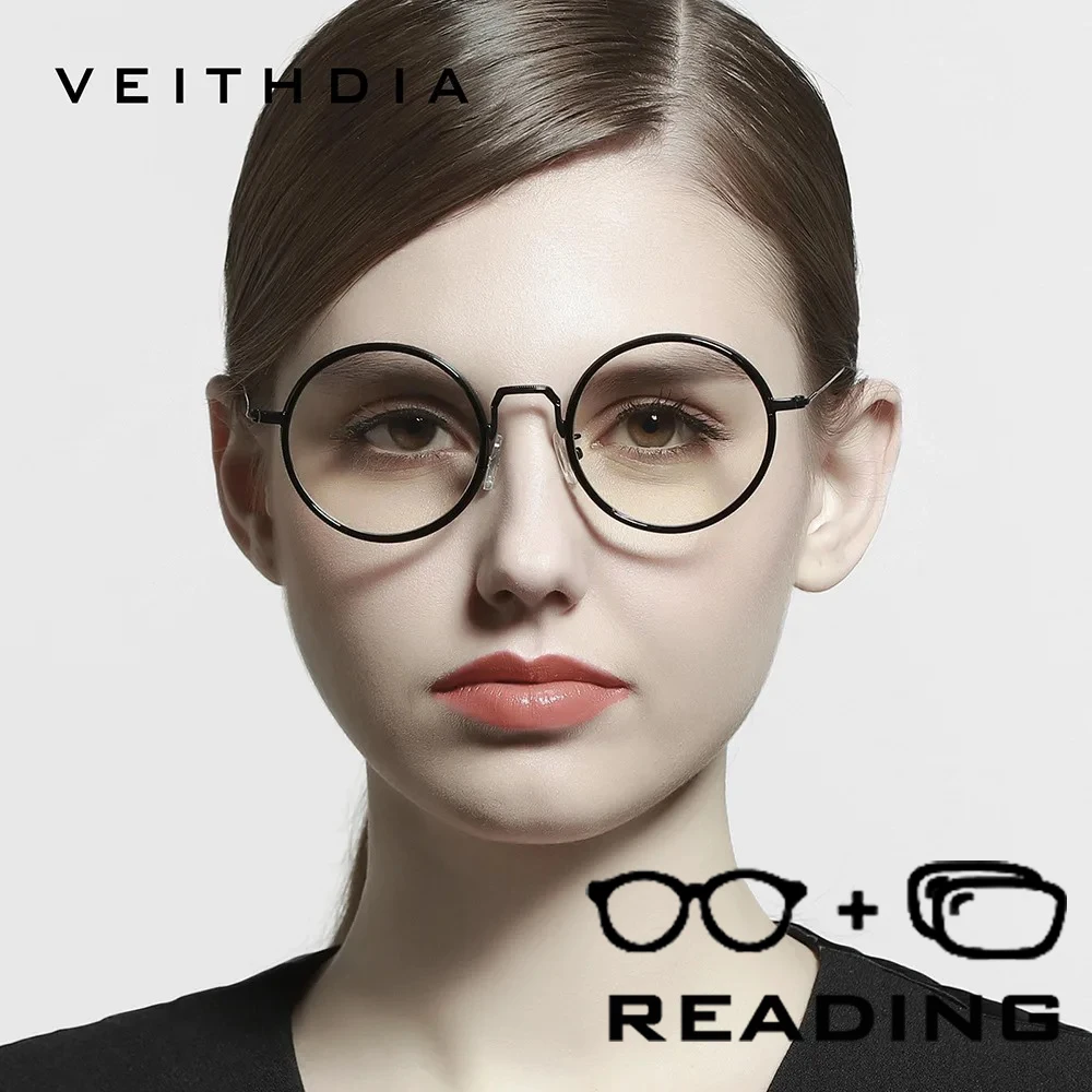 

VEITHDIA/Новое поступление, оправа для очков для чтения TR90 + поликарбонатные линзы из сплава с защитой от синего света + 1,00 +1,50 +2,00 +2,50 R01225
