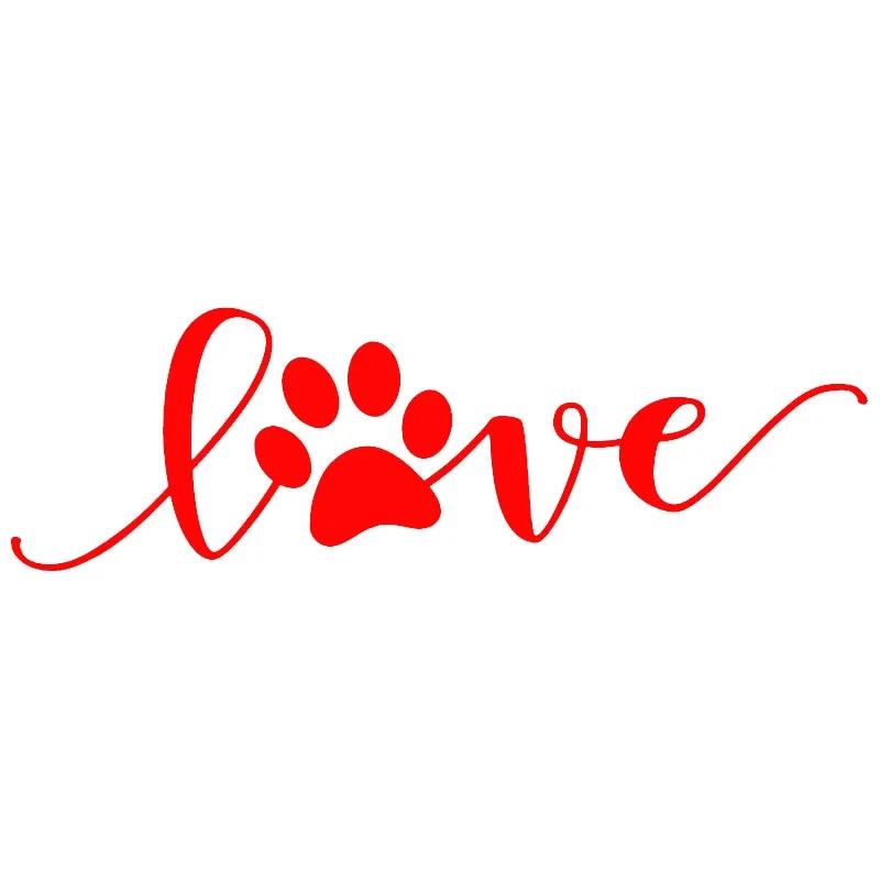 Love Dog Footprints Automobile motociclette frigo Laptop personalità decorazione adesivi frigo Laptop personalità PVCDecals