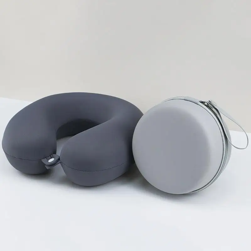 EVA U Type Neck Pillow Case Round Hard Storage Bag Noon Break Zipper Memory Foam Pillow Box Travel