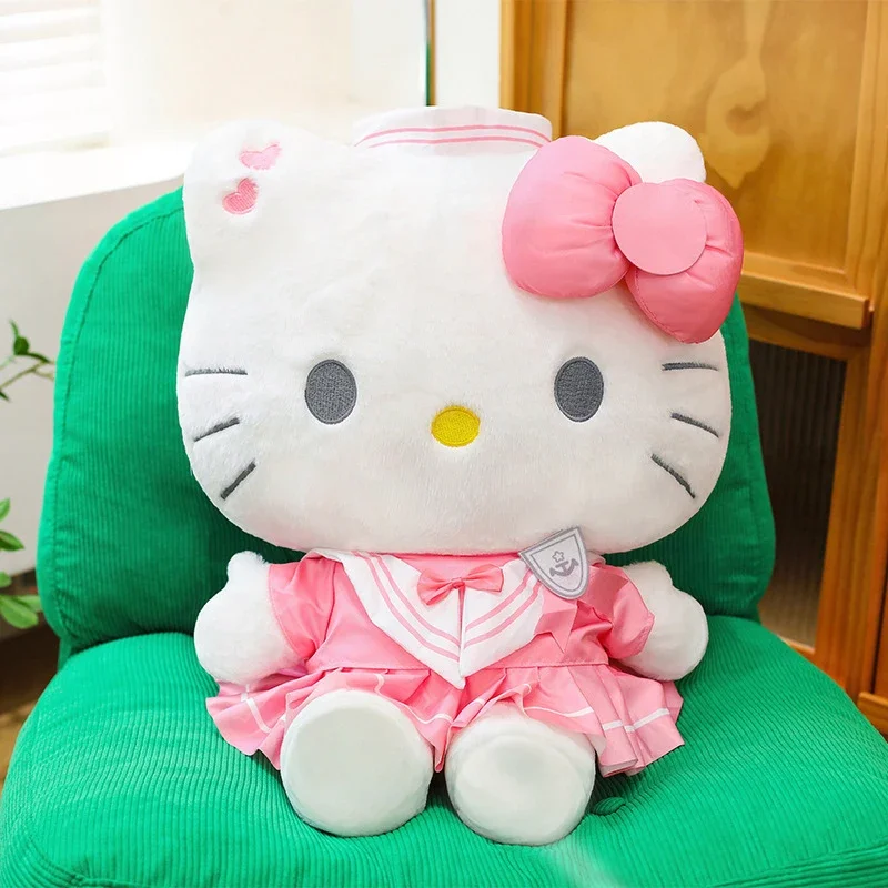 Kawaii Sanrio Sailor Outfit Hello Kitty Plüschtier, gefülltes Spielzeug, niedliches gefülltes Spielzeug für Kinder, Geburtstagsgeschenk, Schlafbegleiter