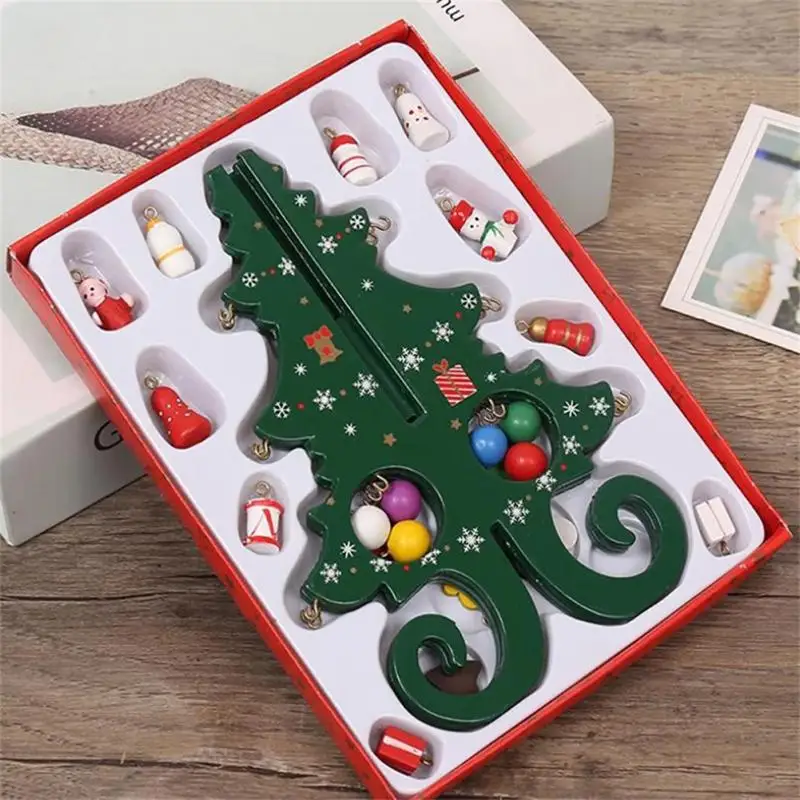 2025 Christmas Tree Children's Handmade DIY Stereo Wooden Christmas Tree Scene Layout Christmas Decorations Ornaments Hot