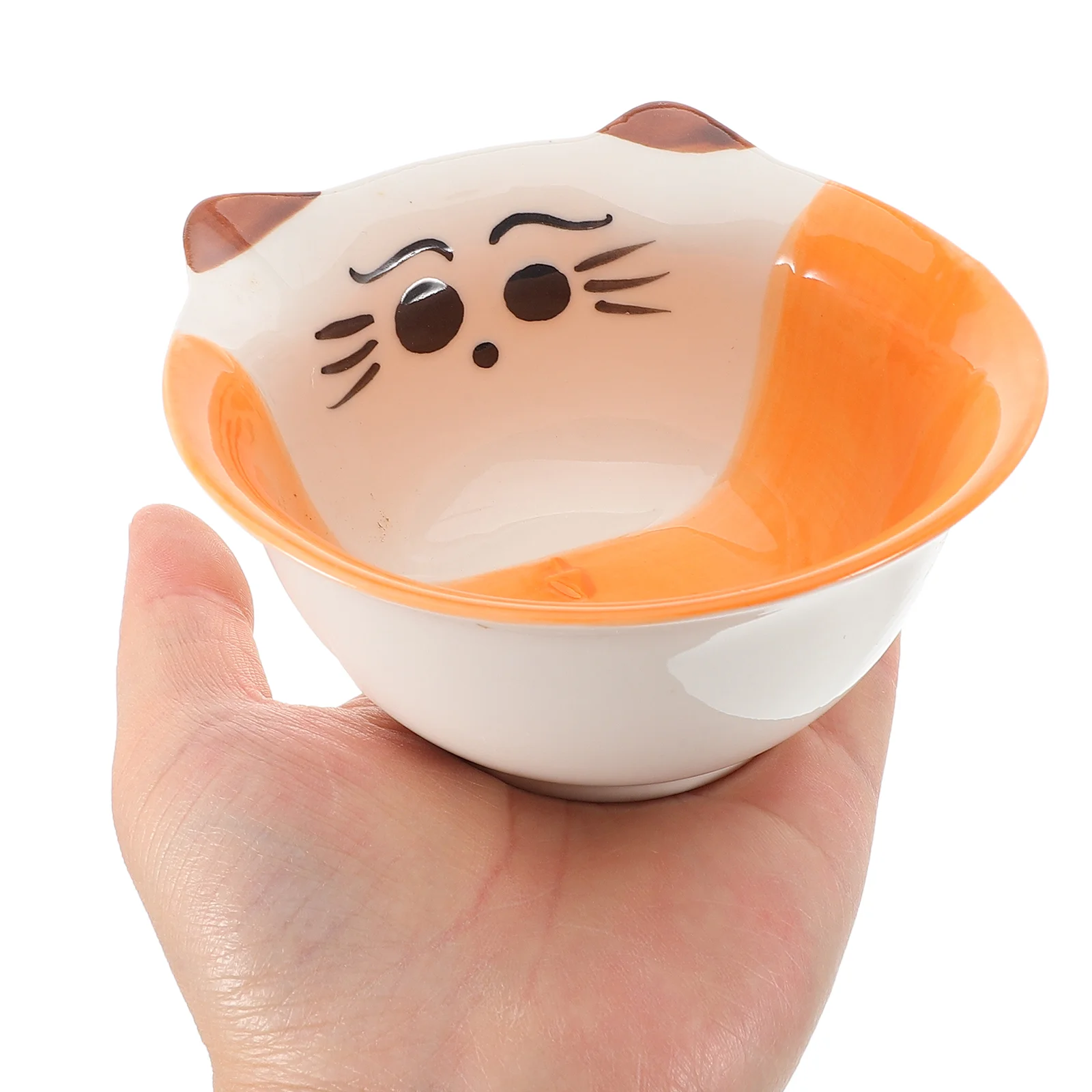 Toddler Bowl Japanese Cat Bowl Noodles Bowl Cute Serving Bowl Decorative Serving Bowl for Kids Ceramic Baby Bowl for Snacks and