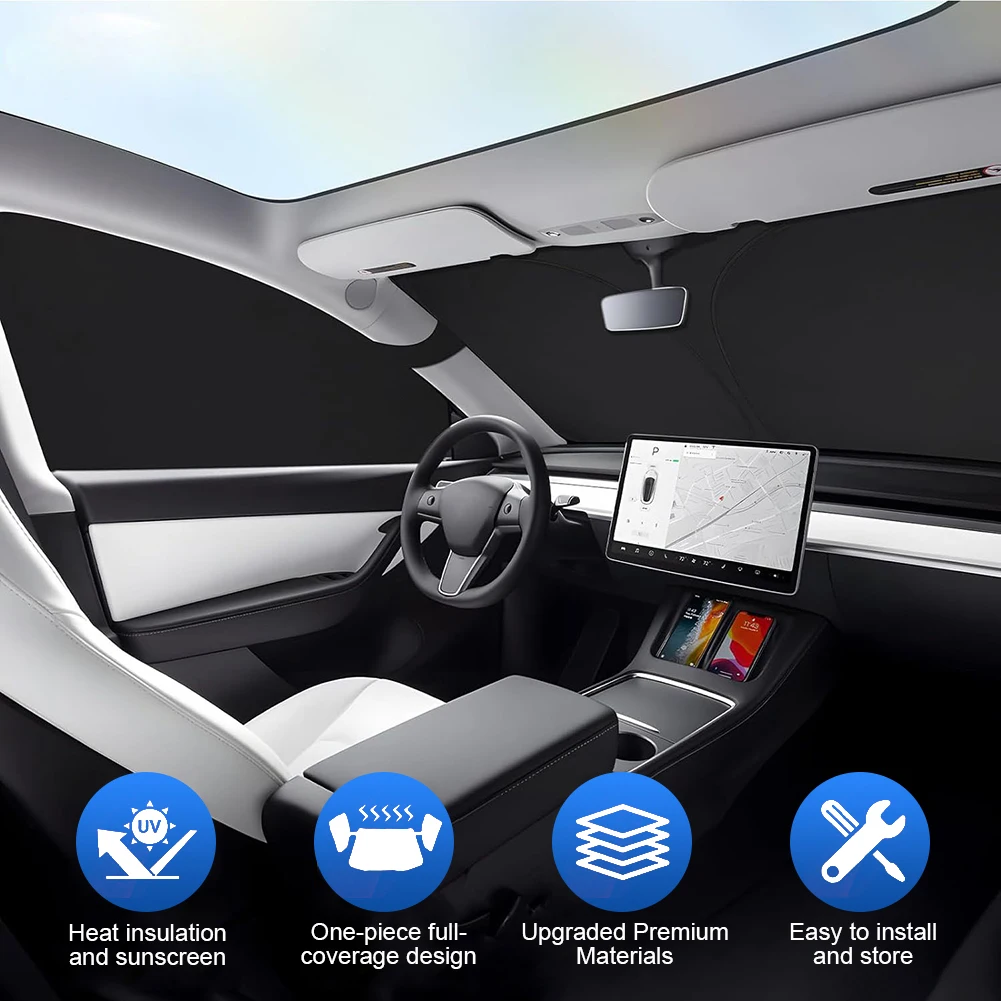 

8Pcs/Set Car Multi Sun Shade UV Protection Total Blackout Sun Visors Auto Sun Shade for Tesla Model Y 2020-2024 Accessories