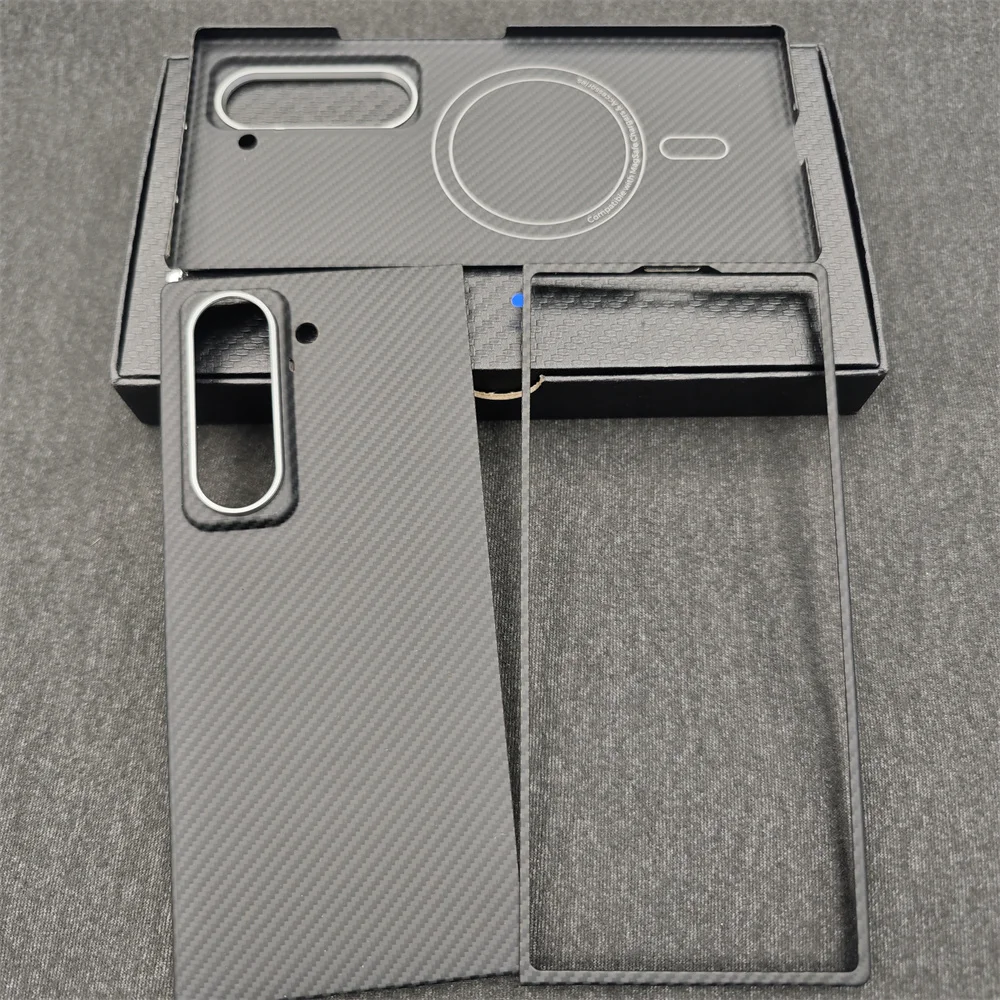 Carbon Fabric Fiber Aramid For Magsafe Case For Samsung Galaxy Z Fold SE Special Magnetic  Shell For  Galaxy Z W25