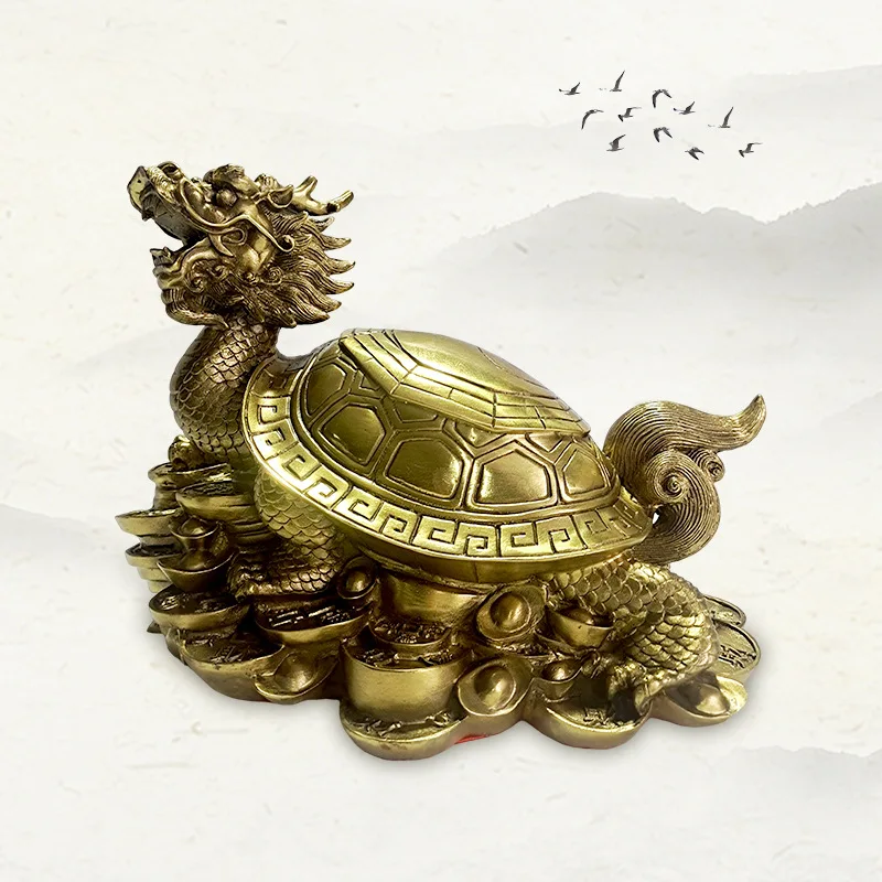 Pure Copper Figurine, Mother And Child , Eight Trigrams , Auspicious Dragon Turtle, Copp