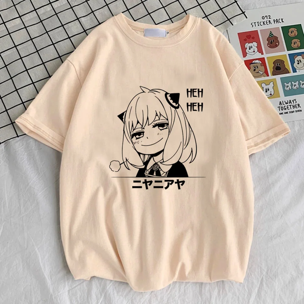 Anya espião x família camisa menina anime roupas coreanas respirável punk grunge camiseta roupas coreanas 80s cultura pop kawaii hip hop