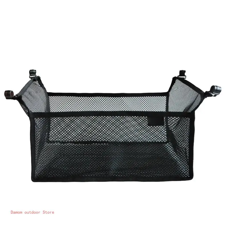 Under Table Storage Bag Desk Box Tripod Mesh Basket for Camping Table Rack Bag