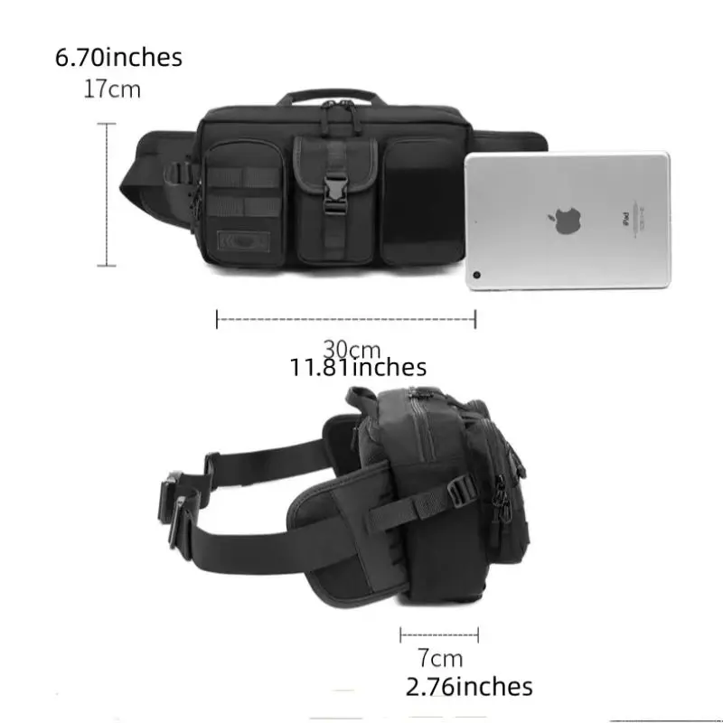 Knight Tactical Purse Outdoor Oxford Cloth Men's Bag Crossbody Bags Sports Multifunctional Large-capacity Purse.