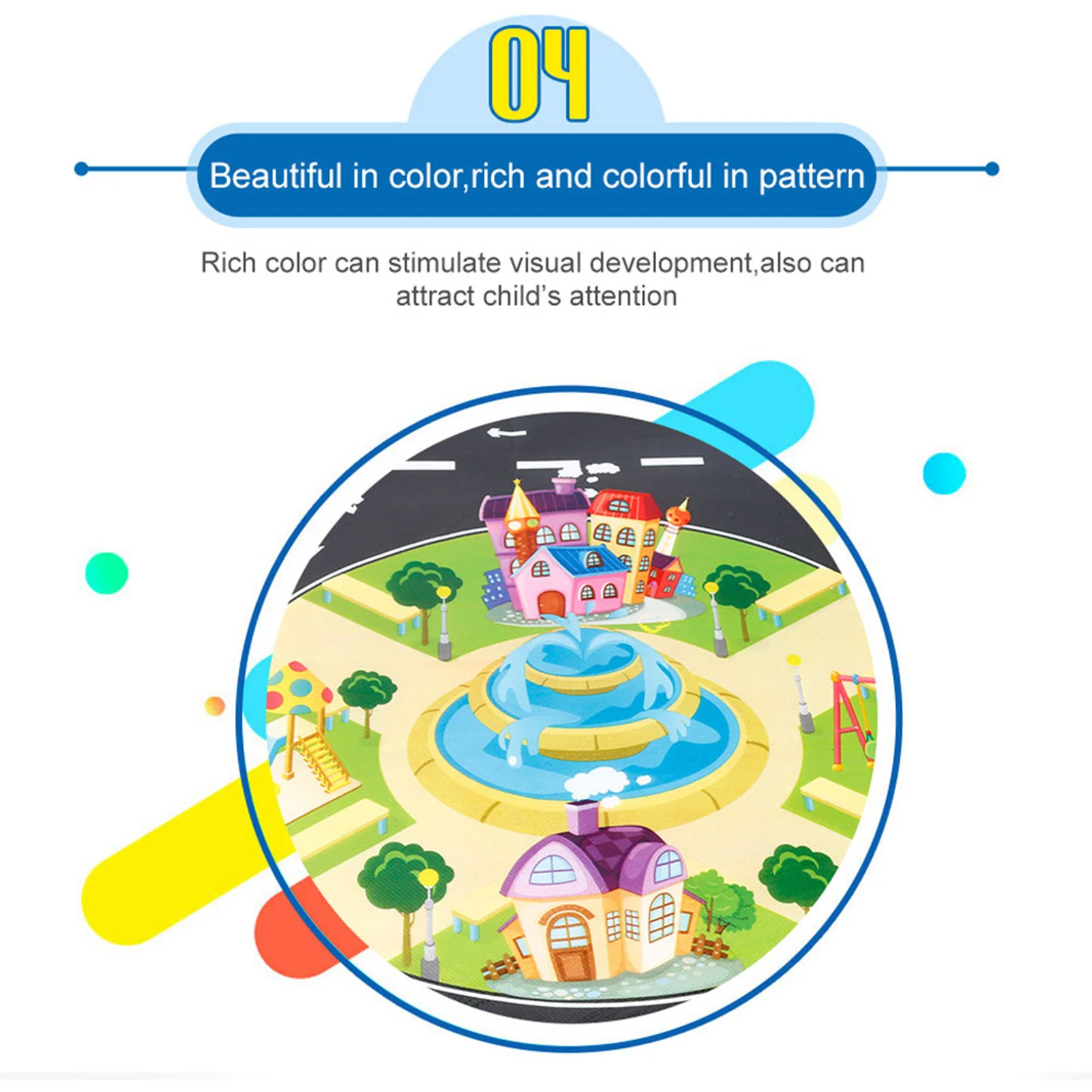 Children Pretend Play Mats Road Traffic City Life Pretend Play Toy for Playroom & Kid Bedroom