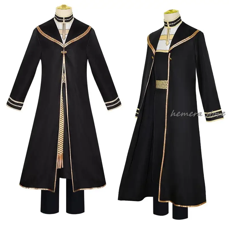 qq023Heiter Cosplay Anime Frieren Beyond Journey's End Costume Wig Priest Uniform Cloak Glasses Green Hair Halloween Party Women