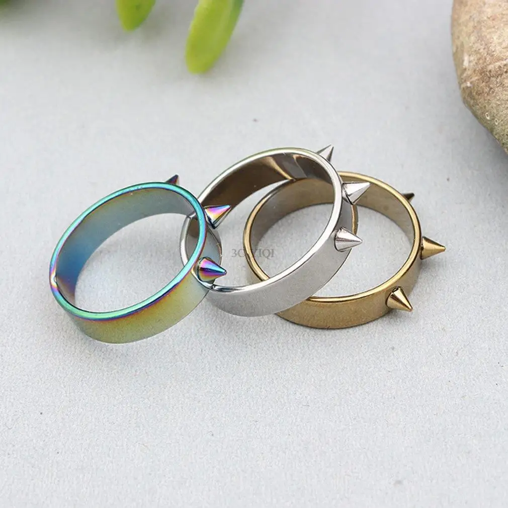 자기 방어 스테인레스 스틸 반지 펑크 스타일 남자와 여자의 가시 쥬얼리 Joyas Para Hombres y Mujeres