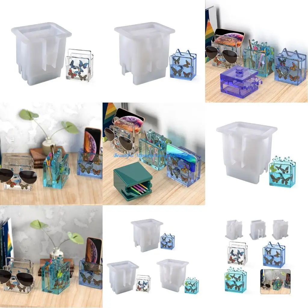 

E56A подставка силиконовая форма держатель для ручек форма для эпоксидной смолы кронштейн формы для изготовления поделок форма