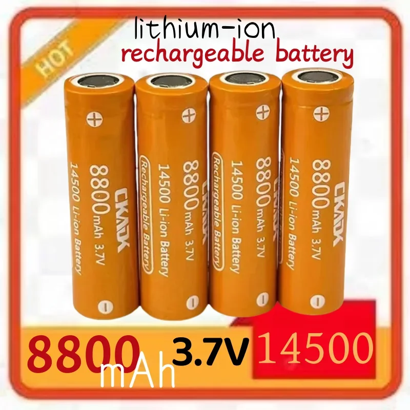 

NEW 14500 Lithium Battery 3.7V 8800mAh Rechargeable Battery Solderable Nickel Sheet Battery for Flashlights LED Flashlight Toys