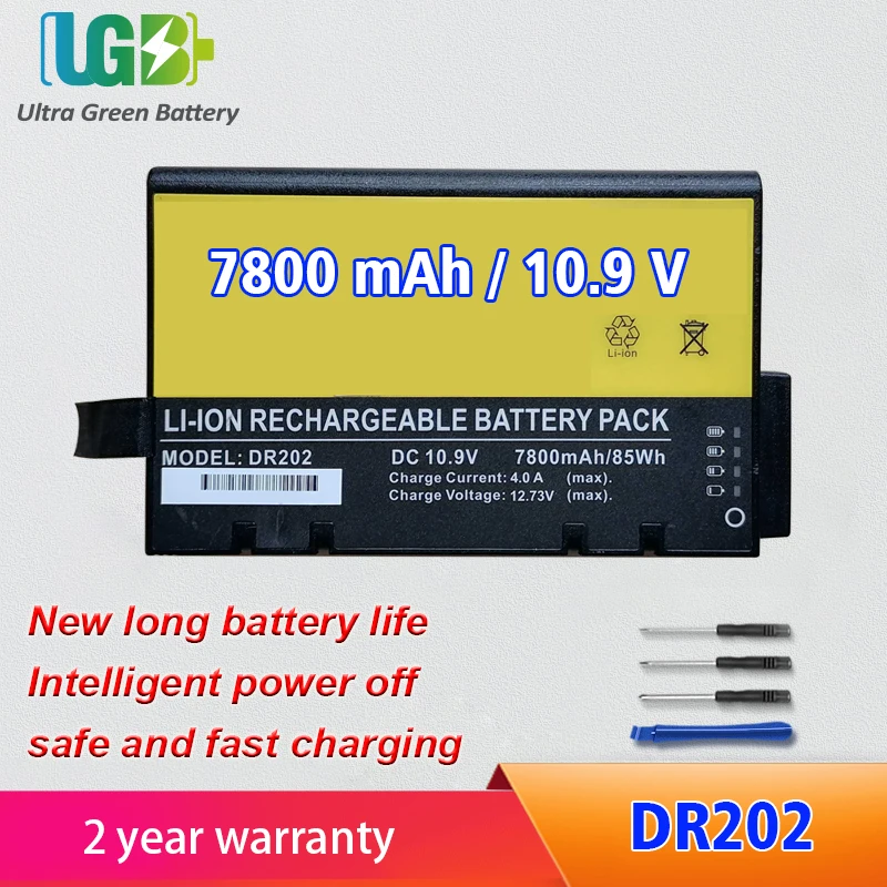 

UGB New DR202 DR202I Battery For ME202 ME202C ME202A ME202B ME202BB ME202BE ME202H DR202S LI202S BP-LC2600 10.9V 7800mAh 85Wh