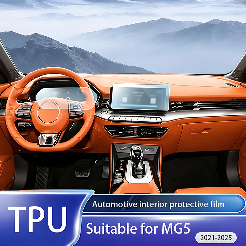 

Fit for MG5 2021-2023 Interior TPU PPF Film GPS Nav LCD Screen Dashboard Anti-Scratch Transparent All Inclusive Protective Cover